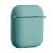 Силіконовий чохол із карабіном для AirPods 1/2 (with fibra) Green 096970 фото 2