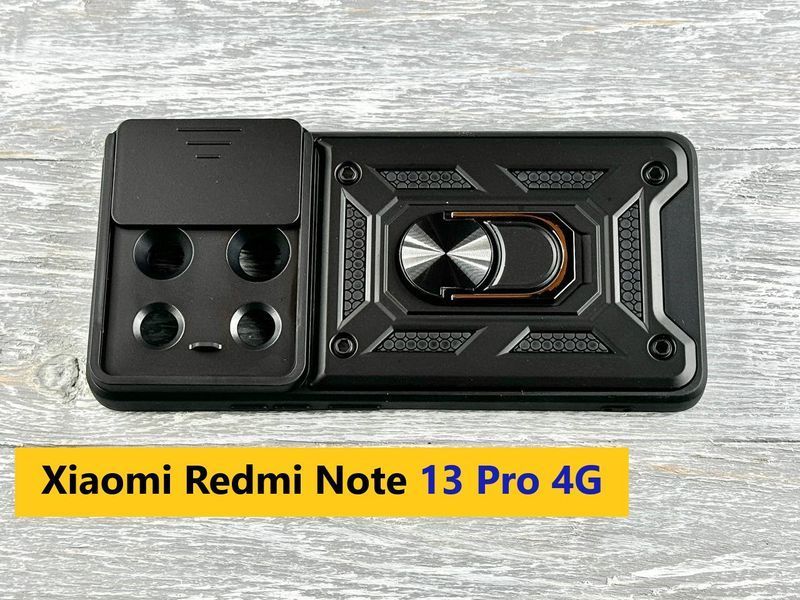 PC + TPU чохол Camshield armor на Xiaomi Redmi Note 13 Pro (4G) / чорний 095778 фото