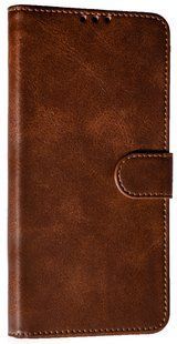 Кожаный чехол книжка Business Book на Xiaomi Redmi Note 13 Pro (4G) / dark brown 200747 фото