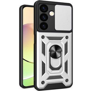 PC + TPU чехол Camshield armor для Samsung Galaxy S24 / серебристый 094574 фото