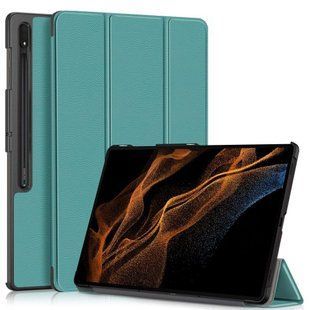 Чехол книжка Crazy Horse для Samsung Galaxy Tab S9 Ultra (14.6") / темно-зеленый 097723 фото