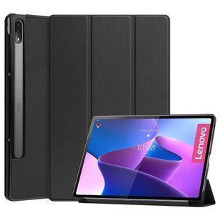 Кожаный чехол книжка Crazy Horse для Lenovo Tab P12 Pro (12.6") / черный 090051 фото