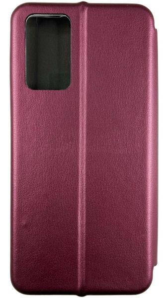 Шкіряний чохол-книжка Elegant book на Oppo A76 (на оппо а76) бордовий 087877 фото
