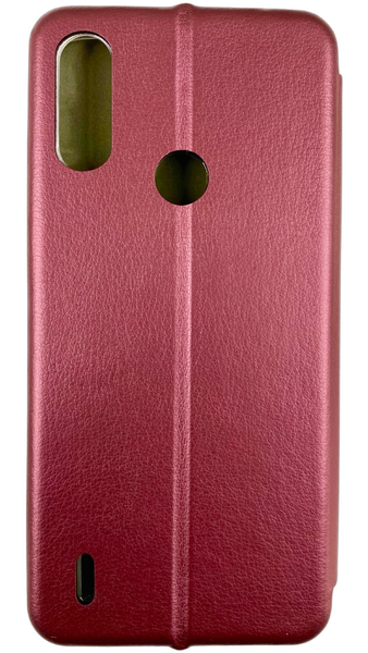 Чехол книжка Elegant book для Motorola E7 Power ( на мото е7 повер) бордовый 84717 фото