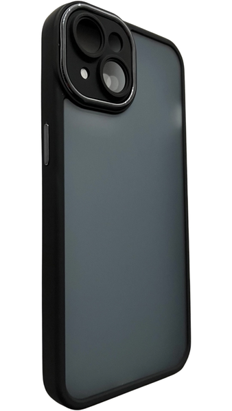 TPU чохол Luxury Metal Lens на iPhone 14 Pro Max (на айфон 14 про макс) чорний 086422 фото