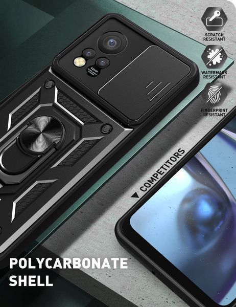 PC + TPU чехол Camshield Armor для Infinix Hot 11S / синий 089247 фото