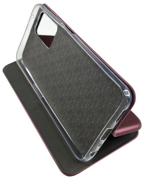 Шкіряний чохол-книжка Elegant book на Oppo A76 (на оппо а76) бордовий 087877 фото