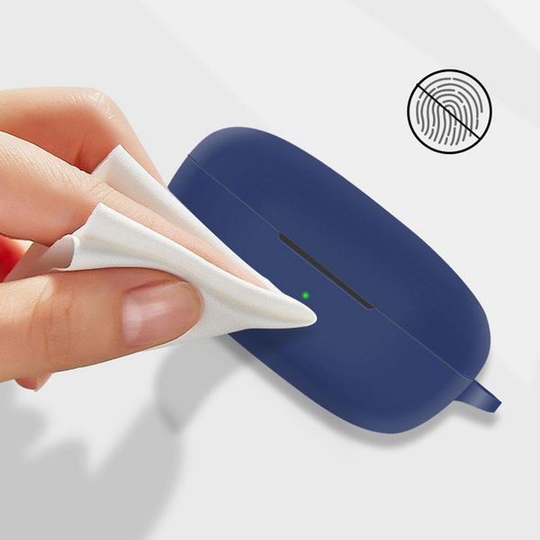 Силиконовый чехол с карабином для Xiaomi QCY T17 синий 91001 фото