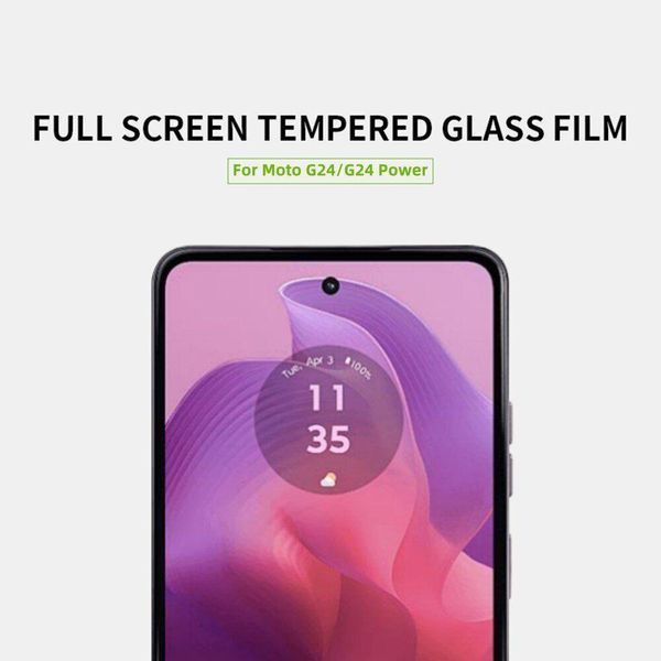 Защитное стекло для Motorola G24 / (черный) 095979 фото