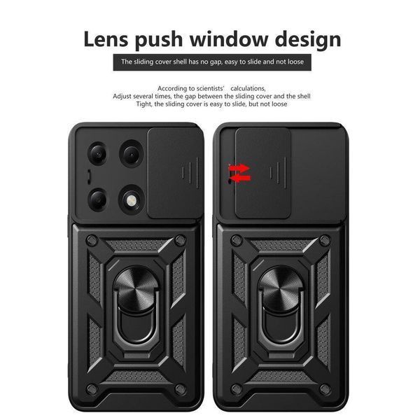PC + TPU чехол Camshield armor на Xiaomi Redmi Note 13 Pro (4G) / красный 095779 фото