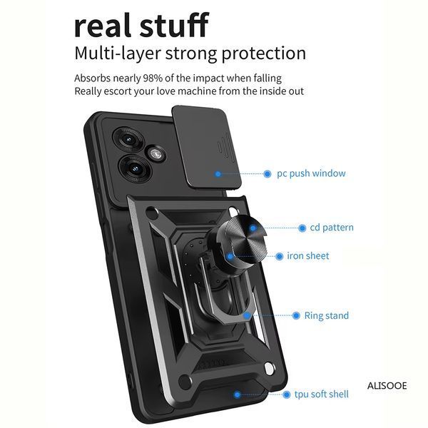 PC + TPU чехол Camshield Armor для Motorola G55 (5G) / зеленый 098071 фото