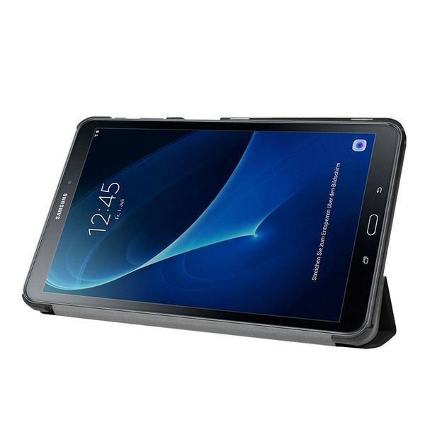 Кожаный чехол книжка Crazy Horse на планшет Samsung Galaxy Tab A 10.1 (T580/585) / серый 099383 фото