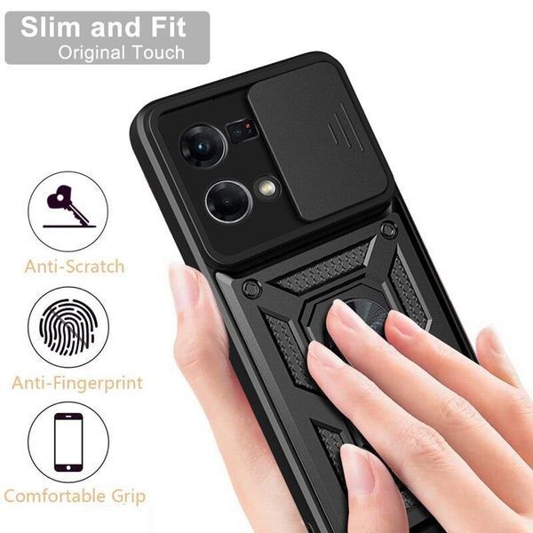 PC + TPU чохол Camshield armor для Tecno Pop 7 Pro / сріблястий 095104 фото