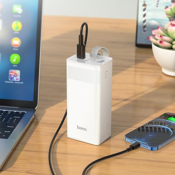 Повербанк Power Bank Hoco J86 Powermaste 22.5W 400000mAh білий 093238 фото