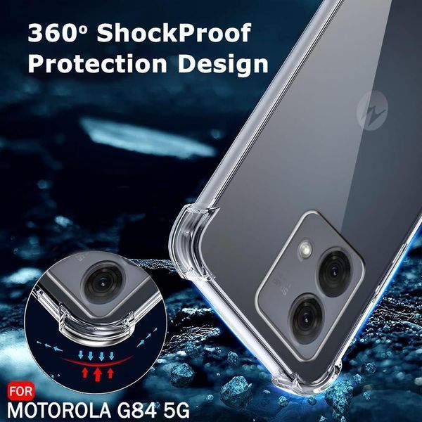 Чохол WXD протиударний для Motorola G84 / прозорий 094940 фото