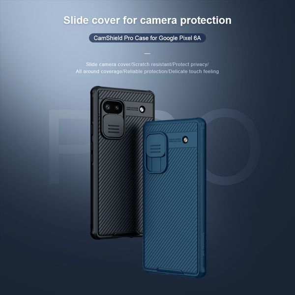 Противоударный CamShield Pro Case Nillkin для Google Pixel 6A синий 090106 фото