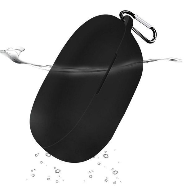 Силиконовый чехол с карабином для Xiaomi QCY T17 синий 91001 фото