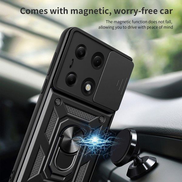 PC + TPU чехол Camshield armor на Xiaomi Redmi Note 13 Pro (4G) / красный 095779 фото