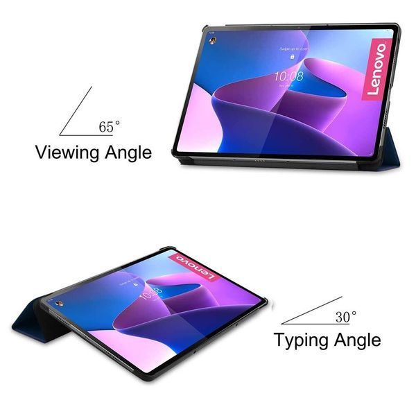Шкіряний чохол книжка Crazy Horse для Lenovo Tab P12 Pro (12.6") / чорний 090051 фото