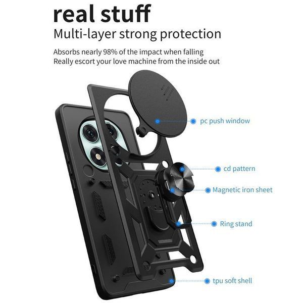 PC + TPU чохол Camshield Armor для Xiaomi Redmi Note 14 Pro Plus / чорний 099803 фото
