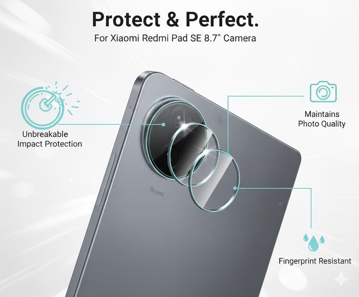 Защитное стекло для камеры планшета Xiaomi Redmi Pad SE (8.7") 203725 фото