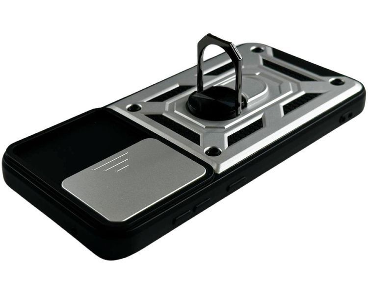 PC + TPU чохол Camshield armor для Samsung Galaxy S23 FE / сріблястий 093158 фото