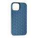 Чохол силіконовий Leather Case Weaving для iPhone 15 синій 092408 фото 1