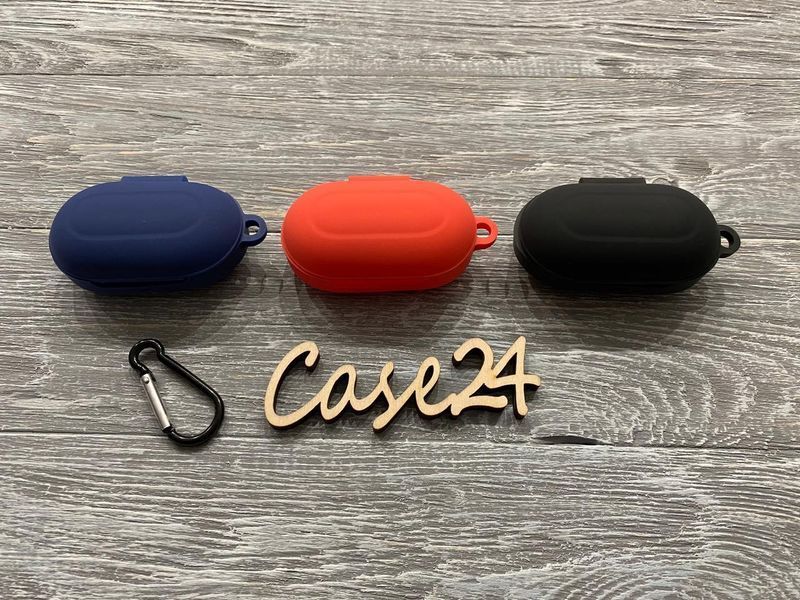 Силиконовый чехол с карабином для Samsung Galaxy Buds (3 цвета) 81303 фото