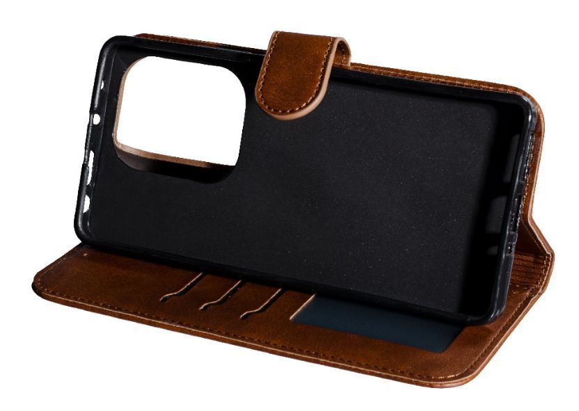 Шкіряний чохол-книжка Business Book на Xiaomi Redmi Note 13 Pro (4G) / dark brown 200747 фото