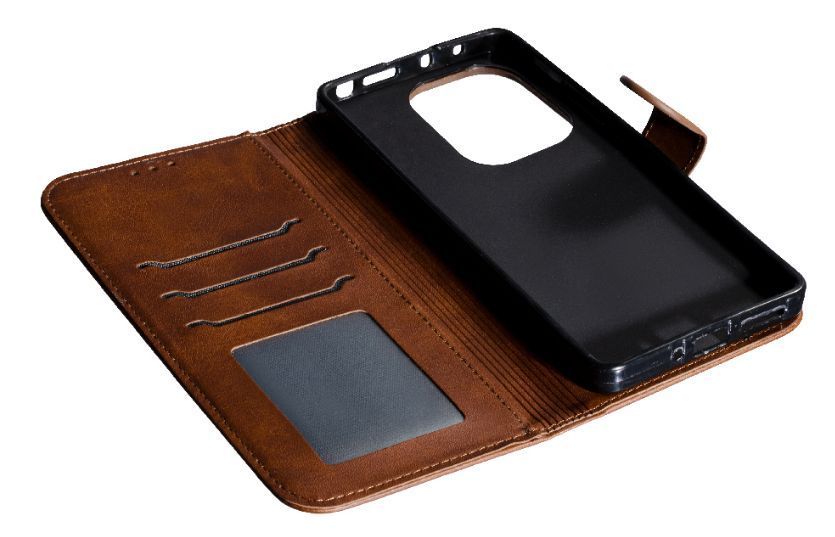 Шкіряний чохол-книжка Business Book на Xiaomi Redmi Note 13 Pro (4G) / dark brown 200747 фото