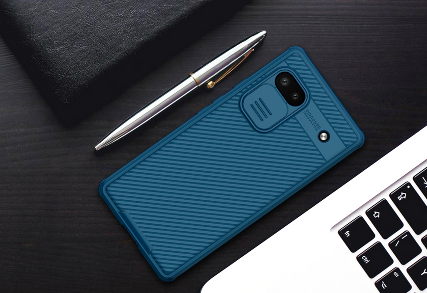 Противоударный CamShield Pro Case Nillkin для Google Pixel 6A синий 090106 фото