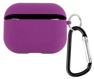 Силиконовый чехол с карабином для AirPods 4 / grape 201824 фото