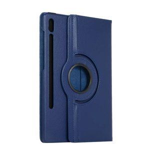 Кожаный чехол книжка 360 для Samsung Galaxy Tab S7 / Tab S8 (11") / синий 098379 фото