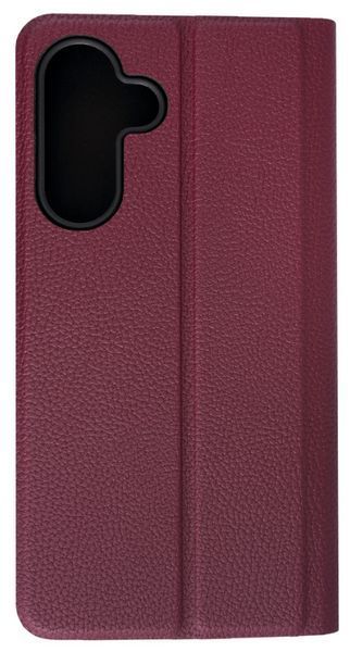 Шкіряний чохол книжка Fibra case на Samsung Galaxy A36 / бордовий 202293 фото
