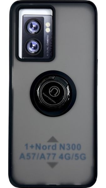 TPU чохол накладка Matte Ring Magnit для OPPO A77 (на оппо а77) чорний 87628 фото