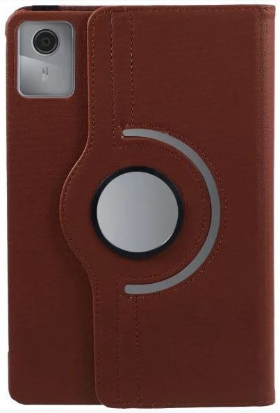 Шкіряний чохол книжка 360 на планшет Lenovo Tab K11 2024 (11") / коричневий 200963 фото