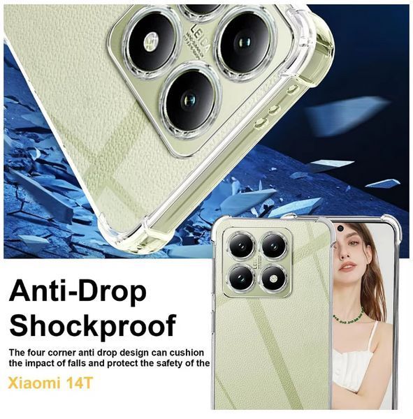 Протиударний силіконовий чохол WXD для Xiaomi 14T / прозорий 097733 фото