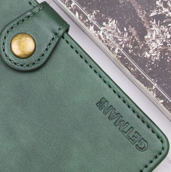 Шкіряний чохол книжка Galant Book для Motorola G06 / зелений 204292 фото