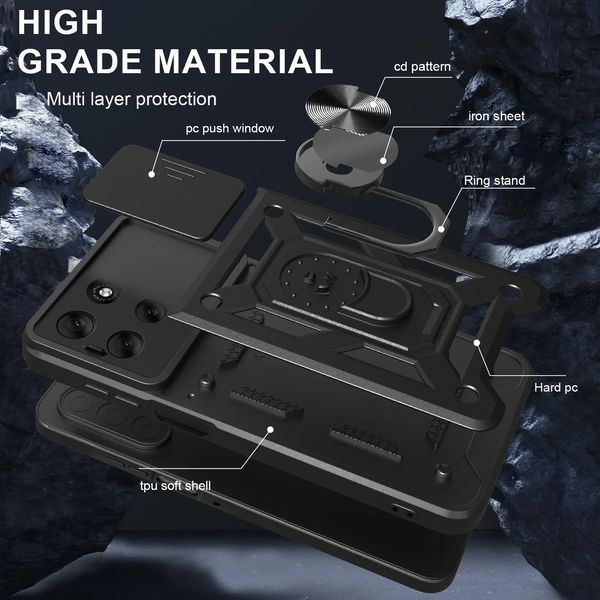 PC + TPU чохол Camshield Armor для Motorola Edge 60 Pro / синій 100361 фото