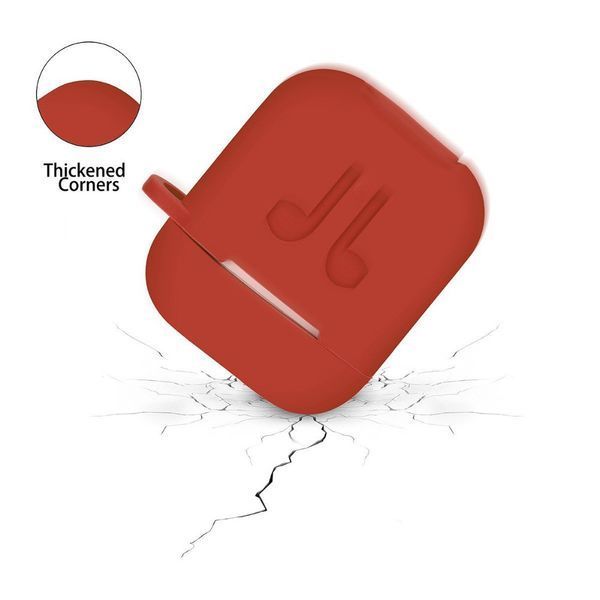 Силіконовий чохол з карабіном для AirPods (на аирподс) 015691 фото