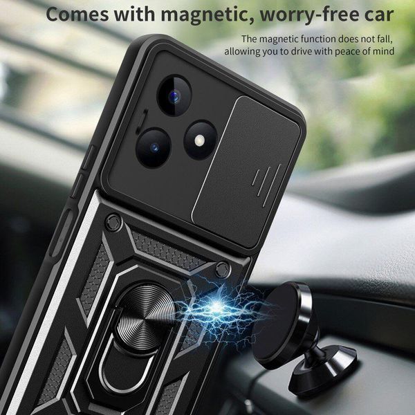 PC + TPU чохол Camshield armor для Realme C51 / чорний 095705 фото