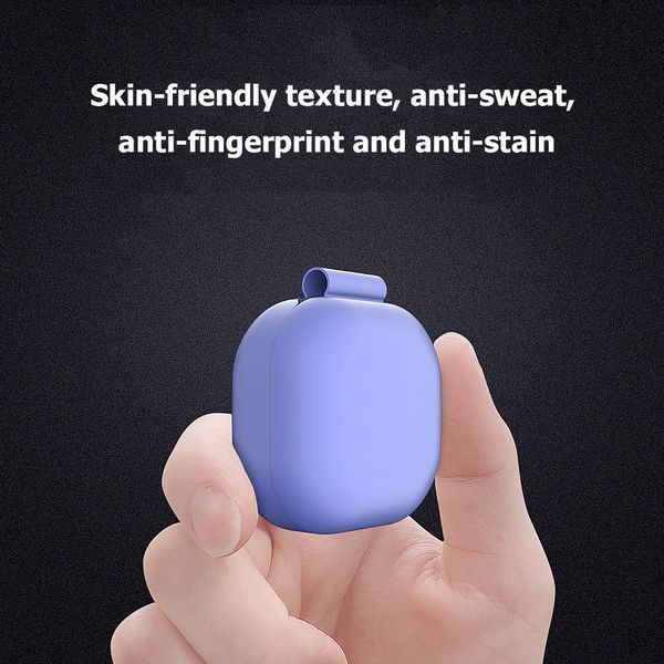 Силіконовий чохол із карабіном для Samsung Galaxy Buds Pro light purple 89653 фото