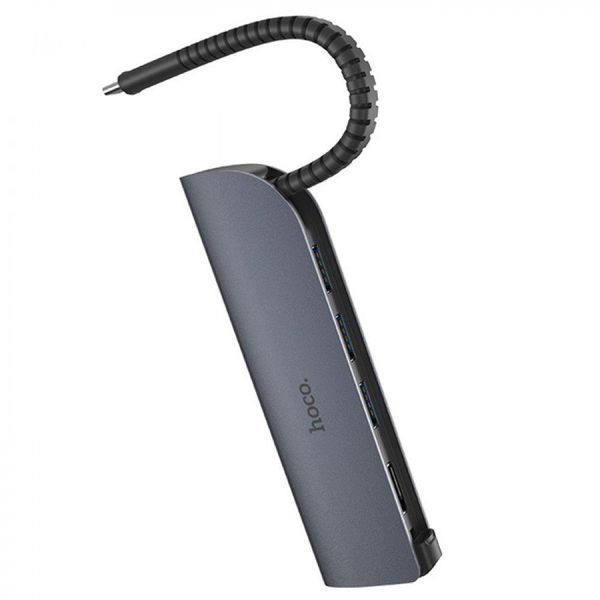 HUB переходник Hoco HB13 EasyLink (Type-C to USB3.0*3+HDMI+PD) 80572 фото