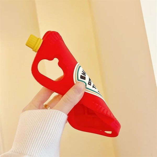 Силиконовый 3D чехол Tomato Ketchup для iPhone 14 Pro Max / красный 099529 фото