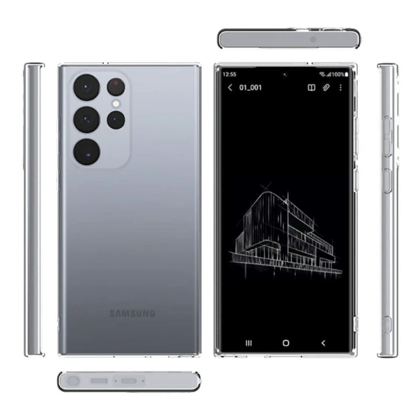 Ультратонкий чохол для Samsung Galaxy S23 Ultra (на самсунг із23 ультра) прозорий 087931 фото