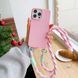 Чехол силиконовый с ремешком на iPhone 11 / светло-розовый 098919 фото 1