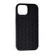 Чохол силіконовий Leather Case Weaving для iPhone 15 чорний 092409 фото 1