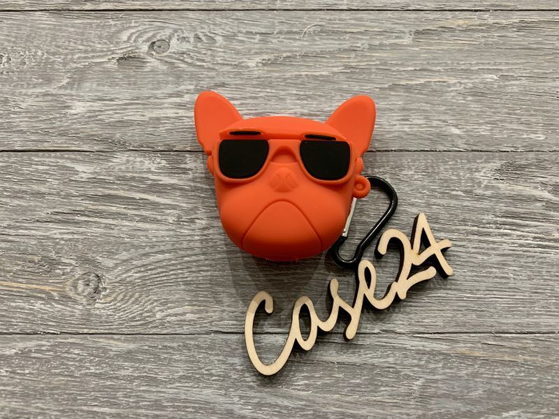 Чехол Dog in glass на Airpods (2 цвета) 017467 фото