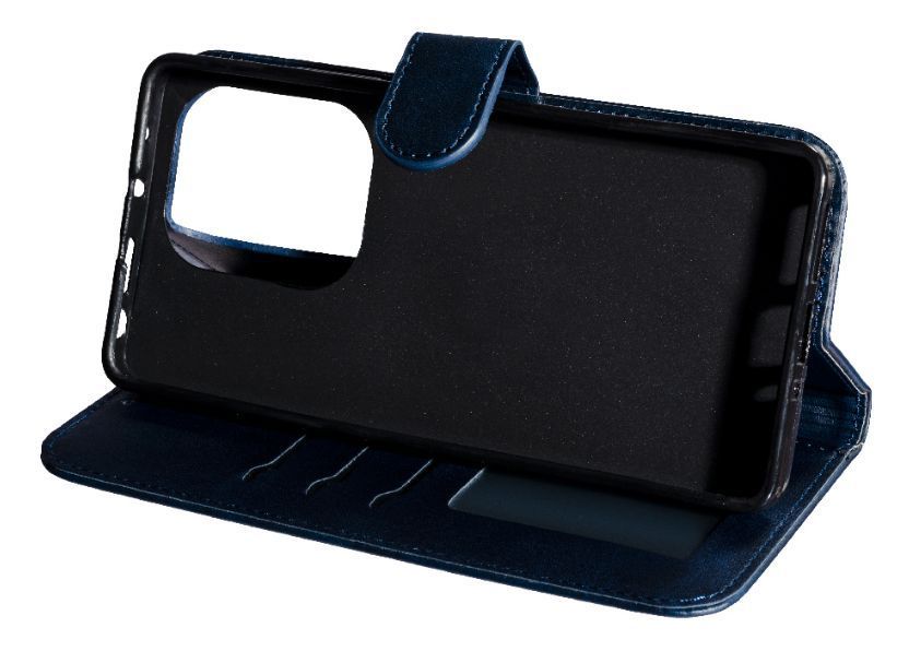 Кожаный чехол книжка Business Book на Xiaomi Redmi Note 13 Pro (4G) / dark blue 200748 фото