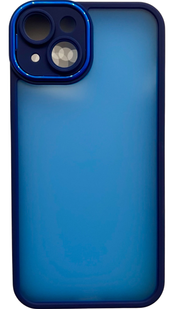 TPU чохол Luxury Metal Lens на iPhone 14 Pro Max (на айфон 14 про макс) синій 086424 фото
